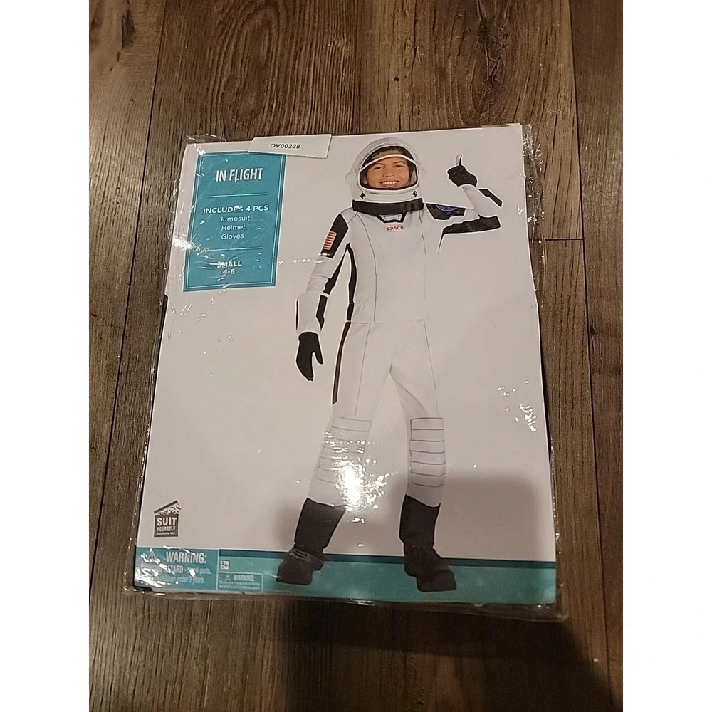 Kids/Child Halloween Costume In Flight Astronaut Space Suit Small 4-6